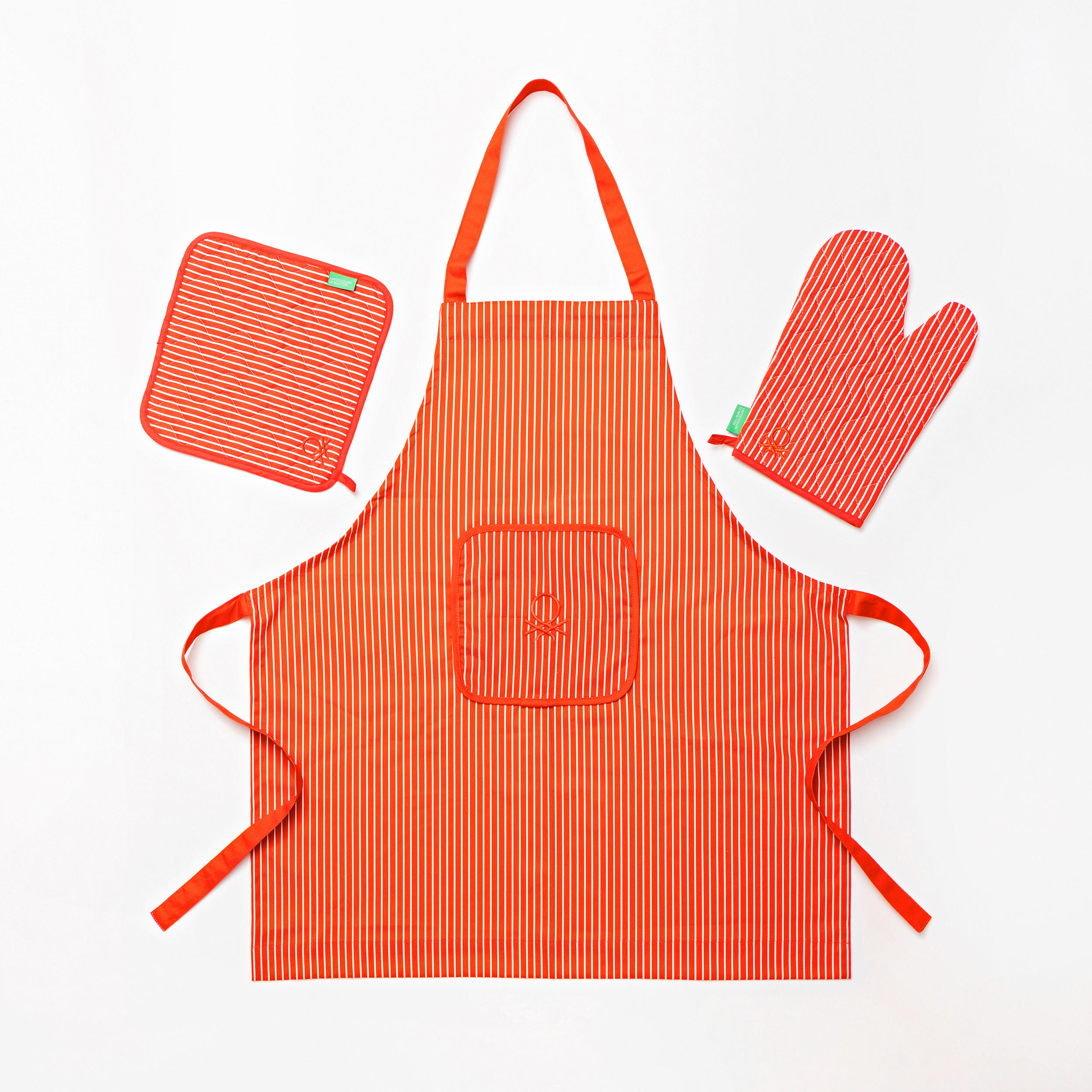 Benetton Schürzen-Set Rainbow Rot 25x2x30 cm