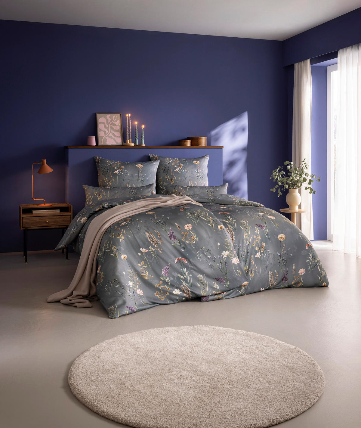 BETTWÄSCHESET 2-teilig Evelyn 160/210 cm  - Grau, Basics, Textil (160/210cm) - Estella
