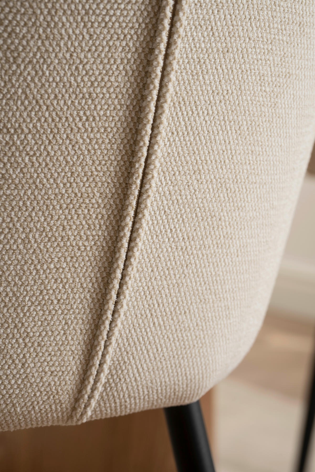 VIERFUßSTUHL - Beige/Schwarz, KONVENTIONELL, Holz/Textil (52/82/60cm) - P & B