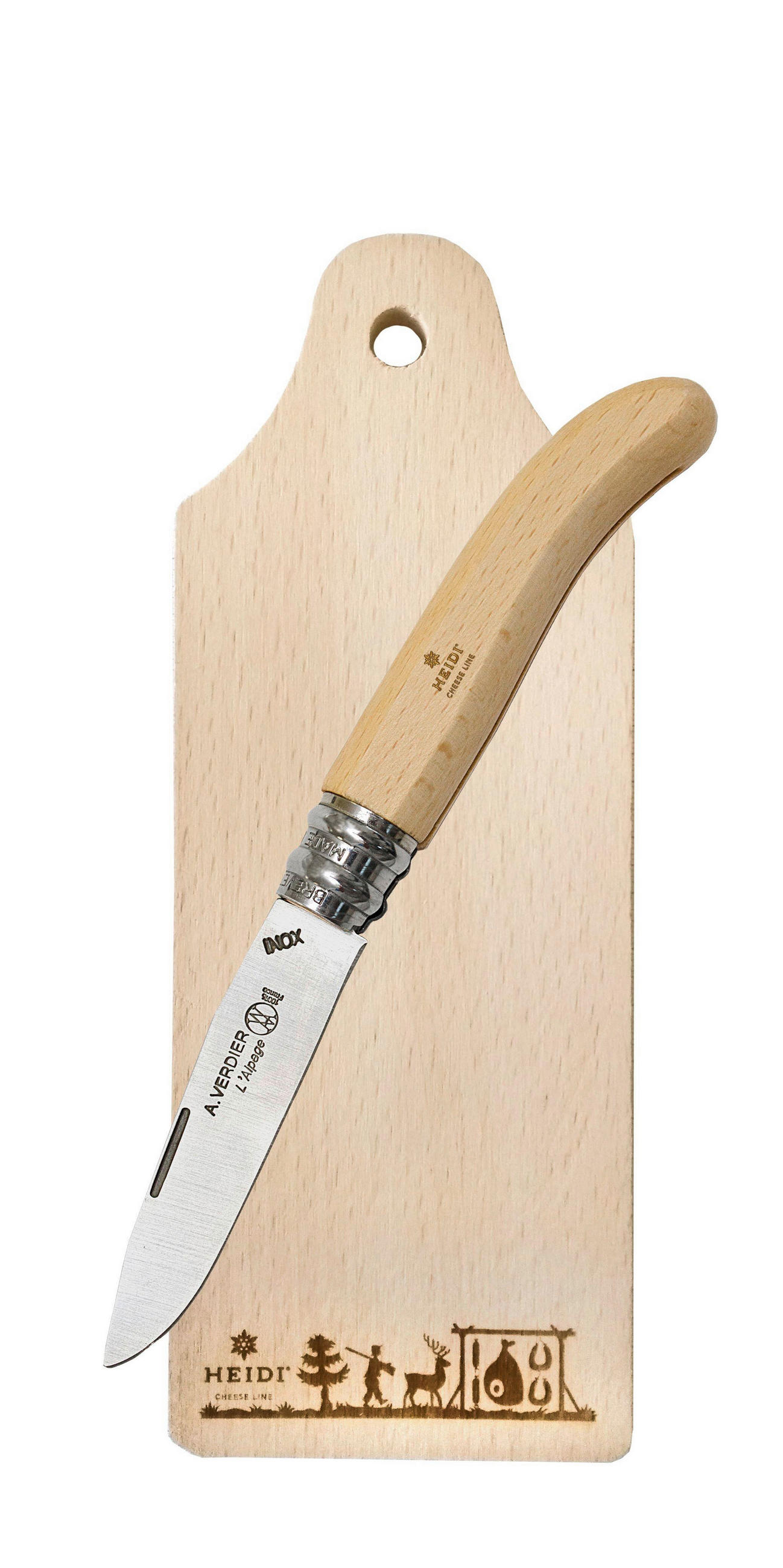 SCHNEIDEBRETT 8/3/20,00 cm  - Hellbraun, Basics, Holz/Metall (8/3/20,00cm) - Heidi Cheese Line