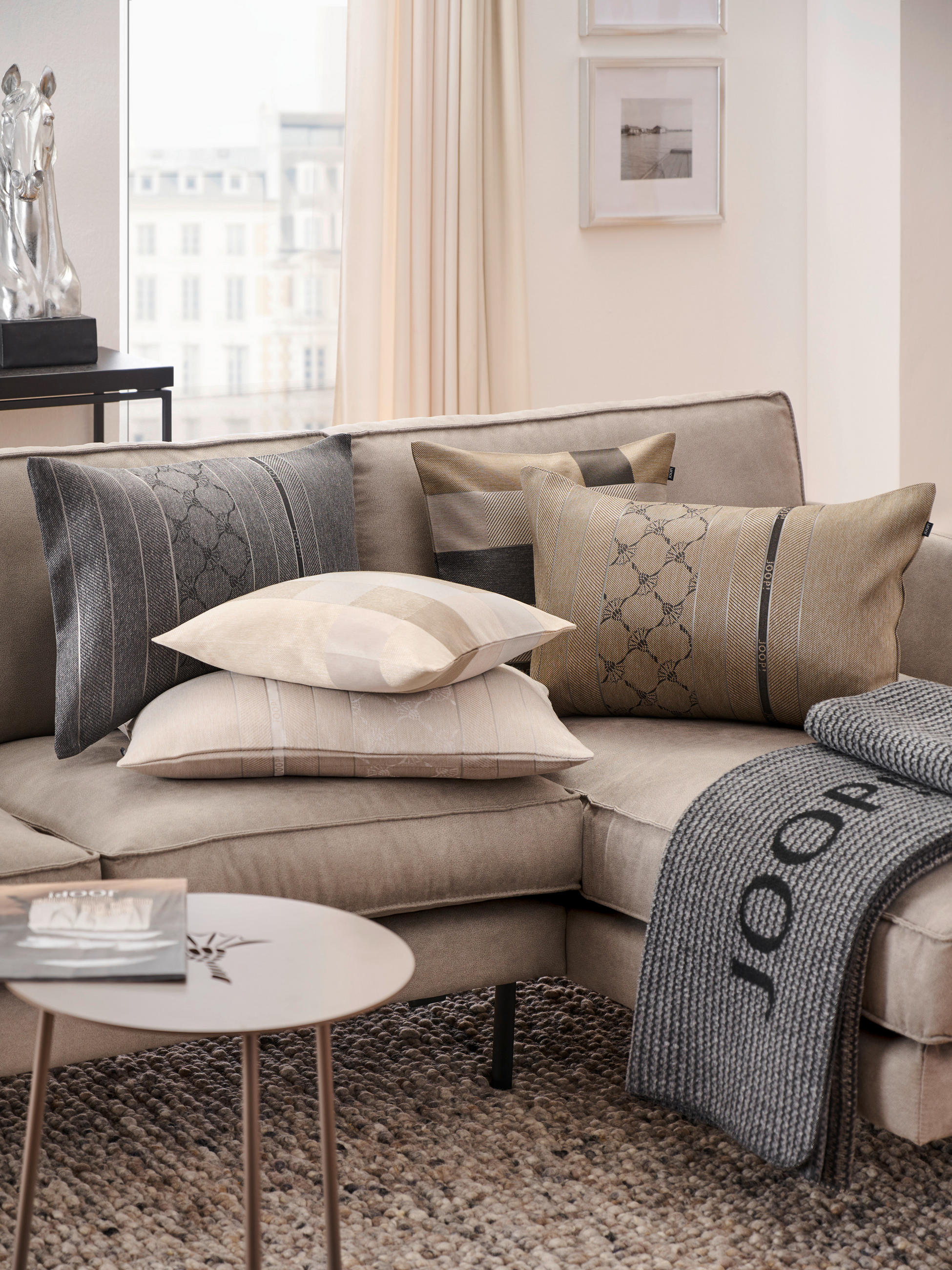 DÍSZPÁRNAHUZAT 40/60 cm  - antracit/szürke, Design, textil (40/60cm) - Joop!