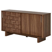 SIDEBOARD Chess  in 150/76/40 cm  - Walnussfarben/Alufarben, MODERN, Holzwerkstoff/Metall (150/76/40cm) - Livetastic