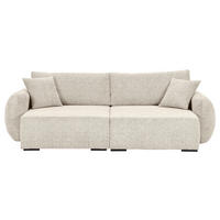 BIGSOFA Flachgewebe Beige  - Beige/Schwarz, KONVENTIONELL, Kunststoff/Textil (250/72/145cm) - Carryhome
