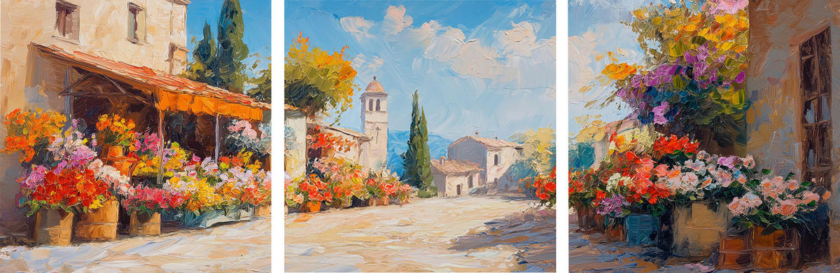 GLASBILD Architektur  - Multicolor, Basics, Glas (30/90/1,40cm) - Euroart