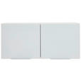 AUFSATZSCHRANK 91/40/40,5 cm - Weiß Hochglanz/Alufarben, Design, Holzwerkstoff/Metall (91/40/40,5cm) - Voleo