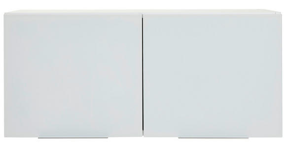 AUFSATZSCHRANK 91/40/40,5 cm - Weiß Hochglanz/Alufarben, Design, Holzwerkstoff/Metall (91/40/40,5cm) - Voleo