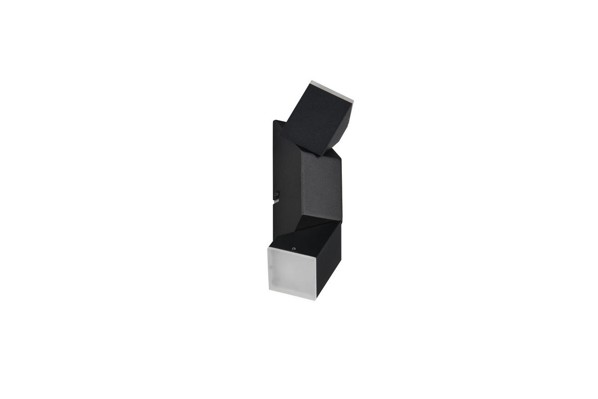 LED-WANDLEUCHTE   - Schwarz, Basics, Metall (17/5/8cm)