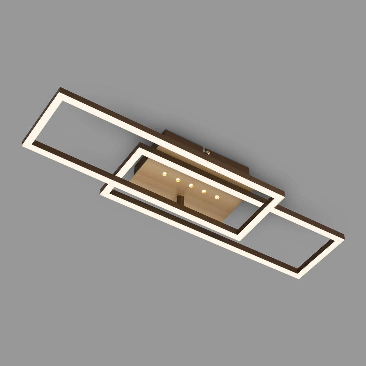 LED-TAKLAMPA 56/18/7,5 cm  - brun/guldfärgad, Basics, metall/plast (56/18/7,5cm)