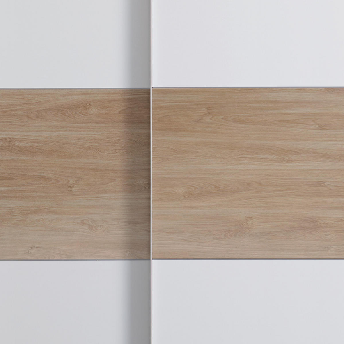 SCHWEBETÜRENSCHRANK in Weiss, Eichefarben  - Weiss/Eichefarben, Modern (336/222/68cm) - MID.YOU