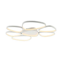 STROPNÉ LED SVIETIDLO, 92/70/6,5 cm - biela, Design, kov/plast (92/70/6,5cm)