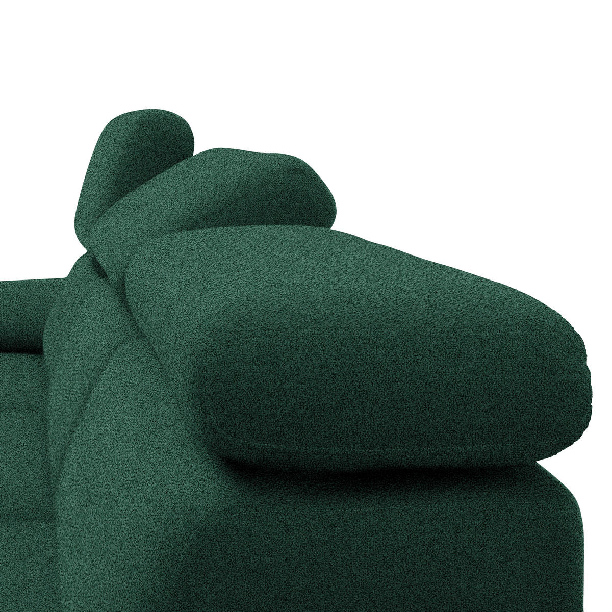 ECKSOFA in Velours Grün  - Schwarz/Grün, Design, Textil/Metall (295/187cm) - Novel