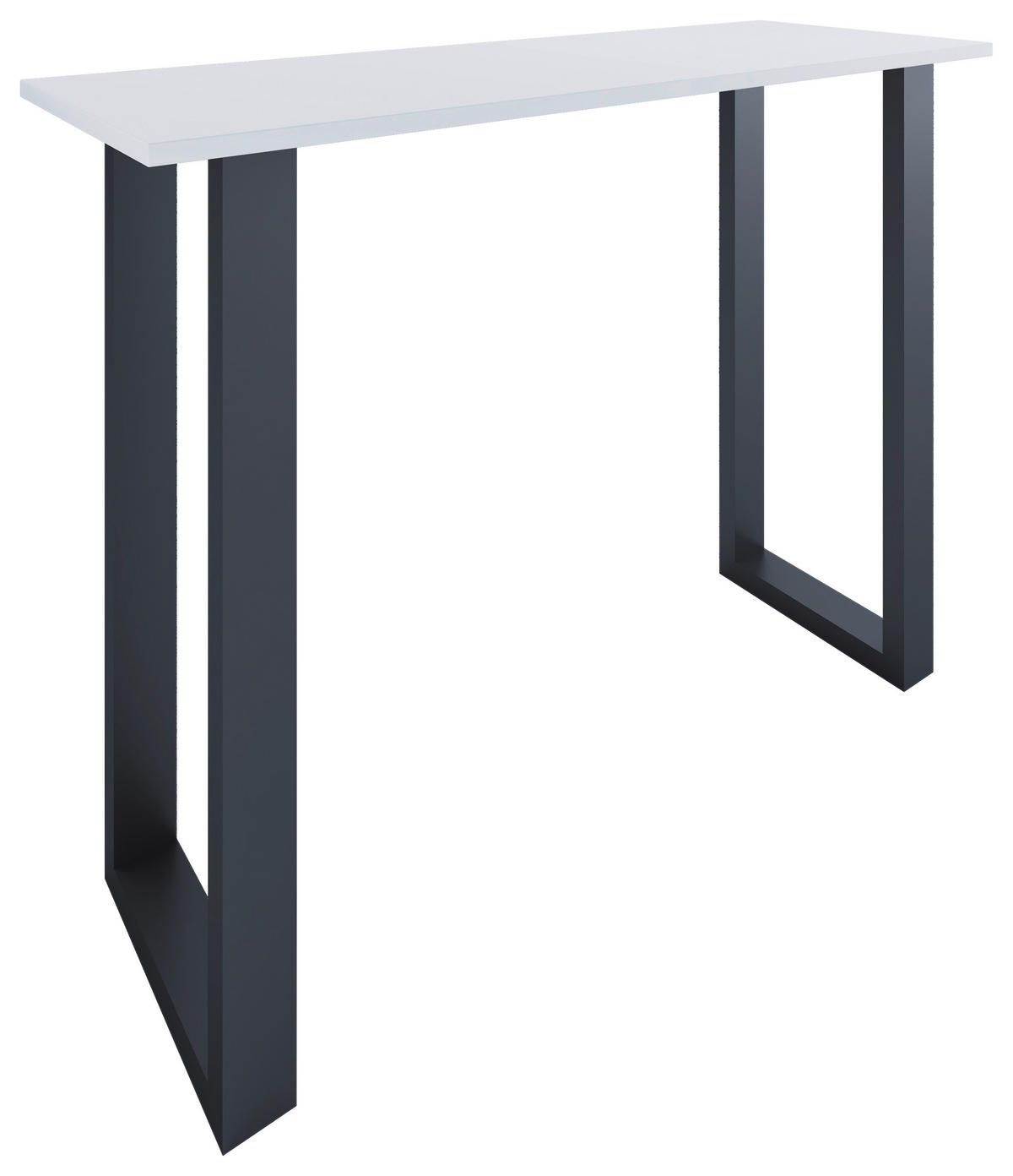 BARBORD i metall, trämaterial  140/50/102 cm  - vit/svart, Klassisk, metall/trämaterial (140/50/102cm)