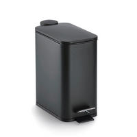 TRETEIMER 5 L  - Schwarz, Basics, Metall (28,7/14/29cm) - Zeller Present