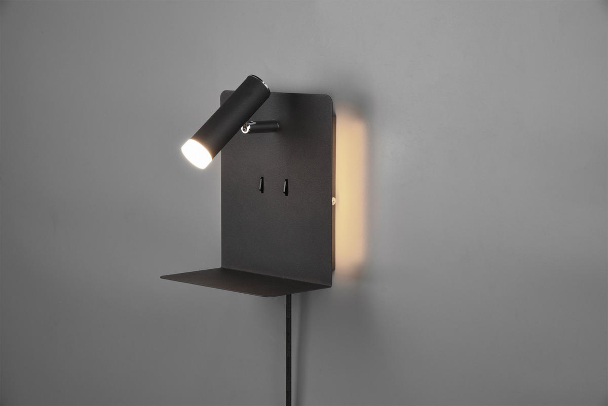 LED-WANDLEUCHTE - Schwarz, Basics, Metall (20/16/14cm) - Trio Leuchten