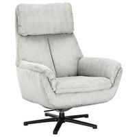 RELAXSESSEL Cord    - Ecru/Schwarz, Design, Textil/Metall (79/108/89cm) - Beldomo Style