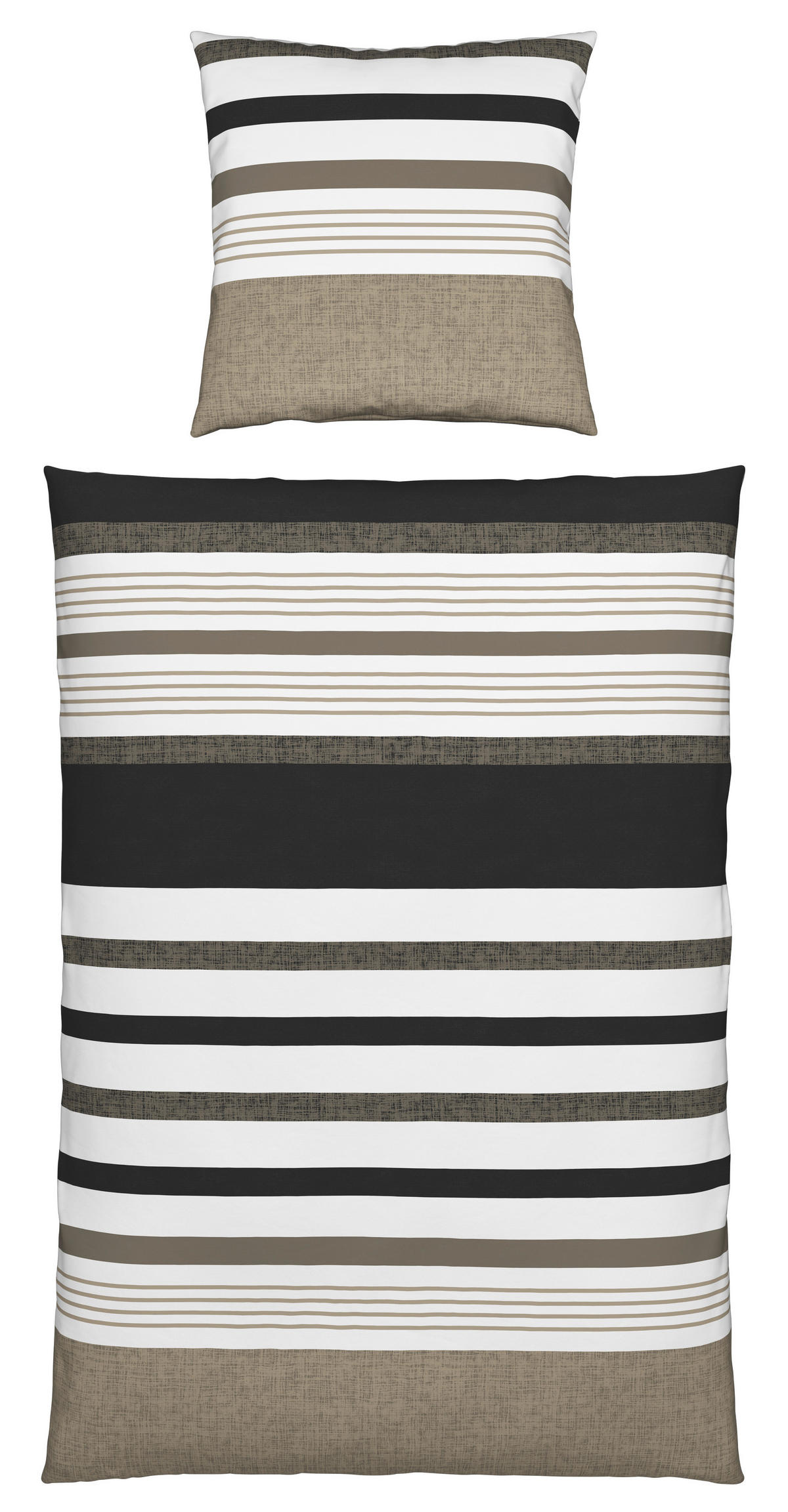 BETTWÄSCHE Elis Renforcé 155/220 cm  - Taupe, KONVENTIONELL, Textil (155/220cm) - Novel