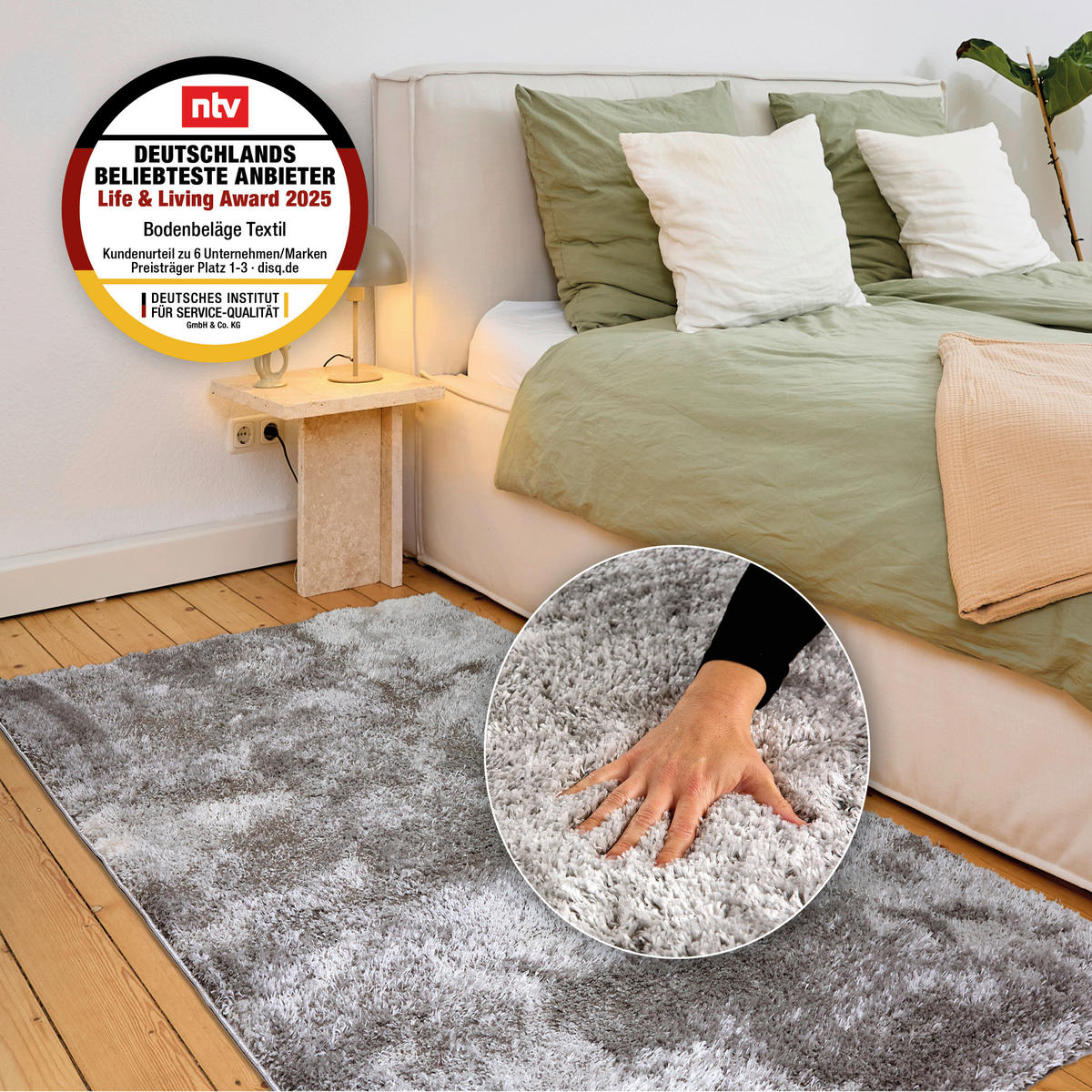 WEBTEPPICH 160/230 cm Paulie Silberfarben rechteckig  - Silberfarben, Basics, Textil (160/230cm) - Astra