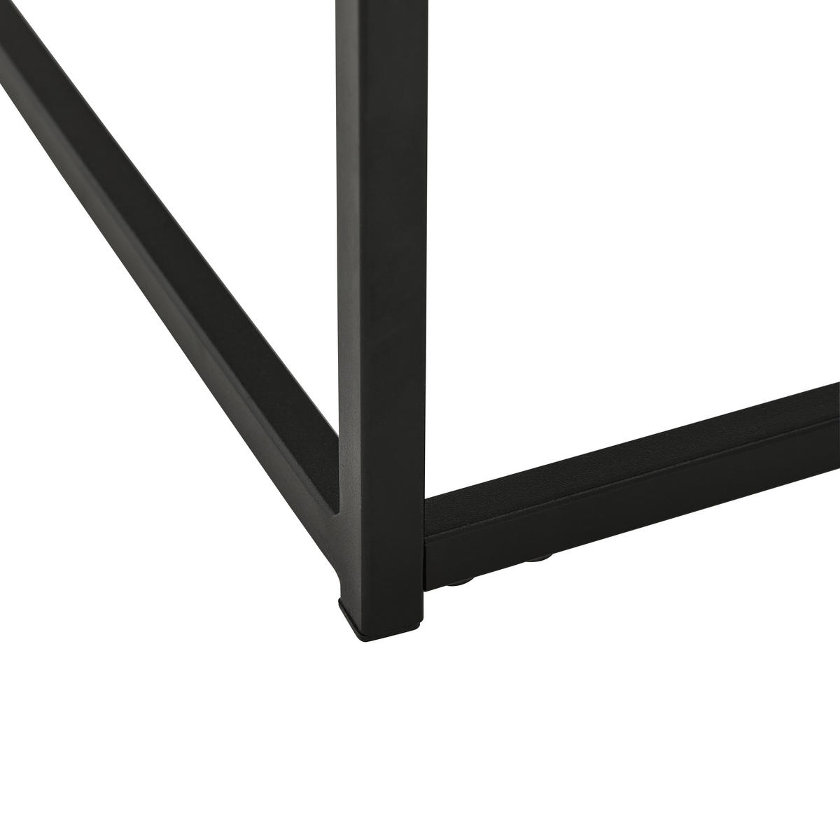 SADA KONFERENČNÍCH STOLKŮ, bílá, černá, kov, keramika, 75/65/27/22/75/65 cm - bílá/černá, Design, kov/keramika (75/65/27/22/75/65cm) - Livetastic