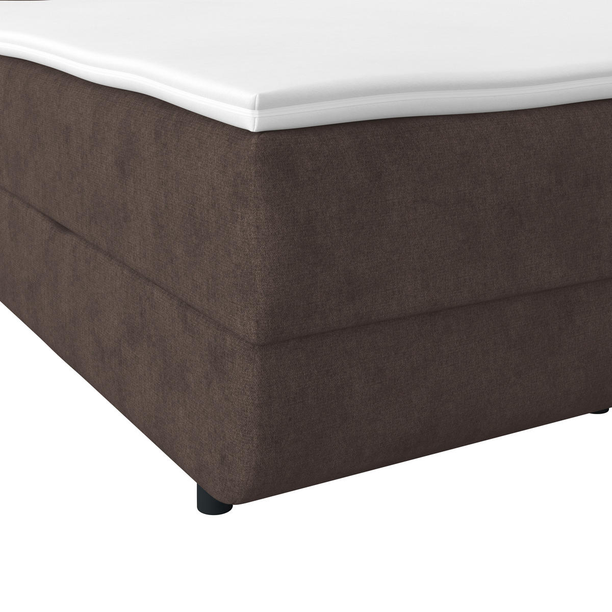 POLSTERBETT Bettkasten, Topper 180/200 cm  in Schlammfarben  - Schlammfarben/Schwarz, MODERN, Kunststoff/Textil (180/200cm) - MID.YOU