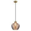 HÄNGLAMPA JESSICA 25/120 cm  - svart/guldfärgad, Basics, metall/glas (25/120cm) - Globo