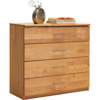 KOMMODE 96/90/42 cm  in Erlefarben  - Chromfarben/Erlefarben, Natur, Holz/Metall (96/90/42cm) - Linea Natura