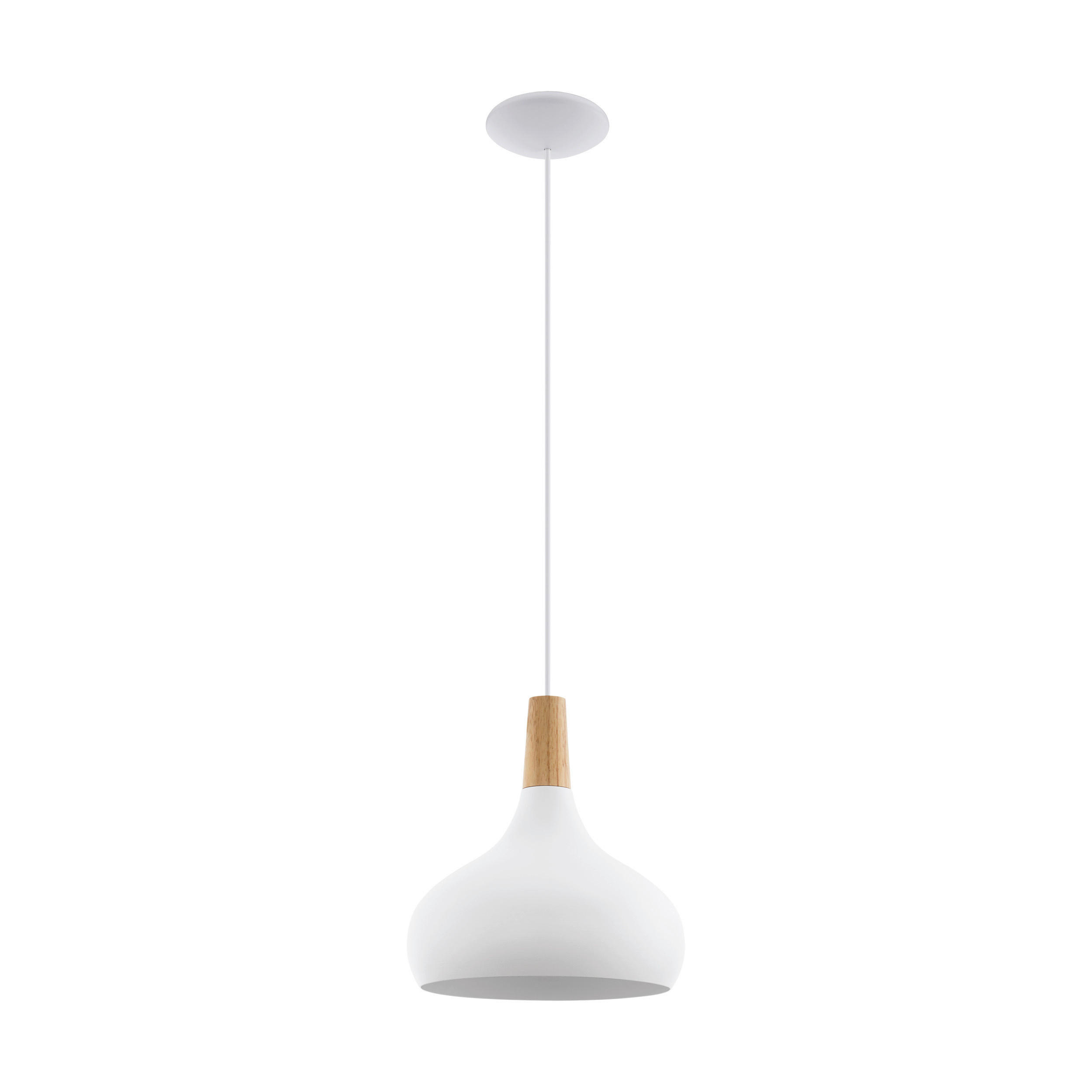 HÄNGLAMPA SABINAR 28/110 cm  - vit/brun, Design, metall/trä (28/110cm) - Eglo