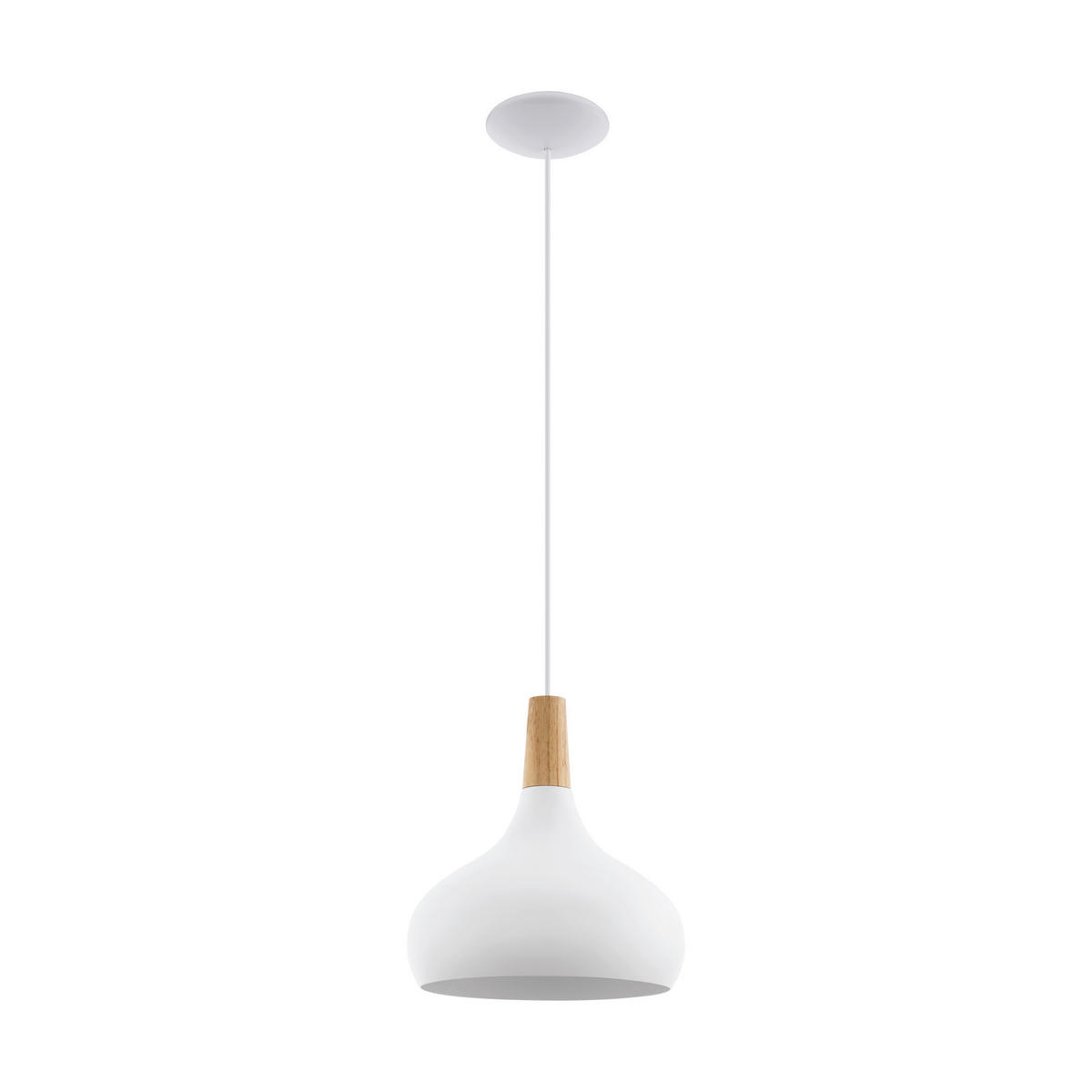 HÄNGLAMPA SABINAR 28/110 cm  - vit/brun, Design, metall/trä (28/110cm) - Eglo