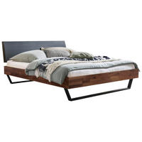 BETT 140/200 cm  in Nussbaumfarben  - Anthrazit/Nussbaumfarben, Design, Holz/Metall (140/200cm) - Hasena