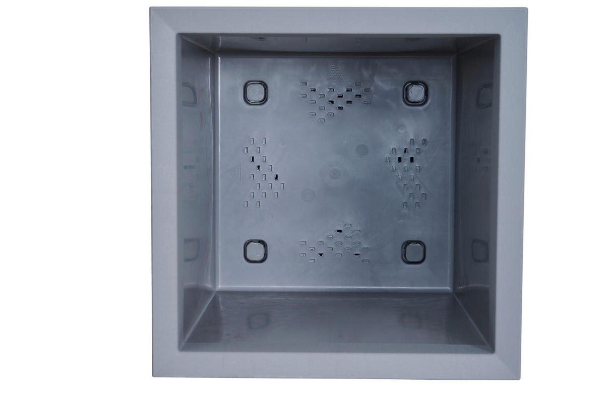 BLUMENKASTEN  - Grau, Basics, Kunststoff (40/40/40cm) - Siena Garden