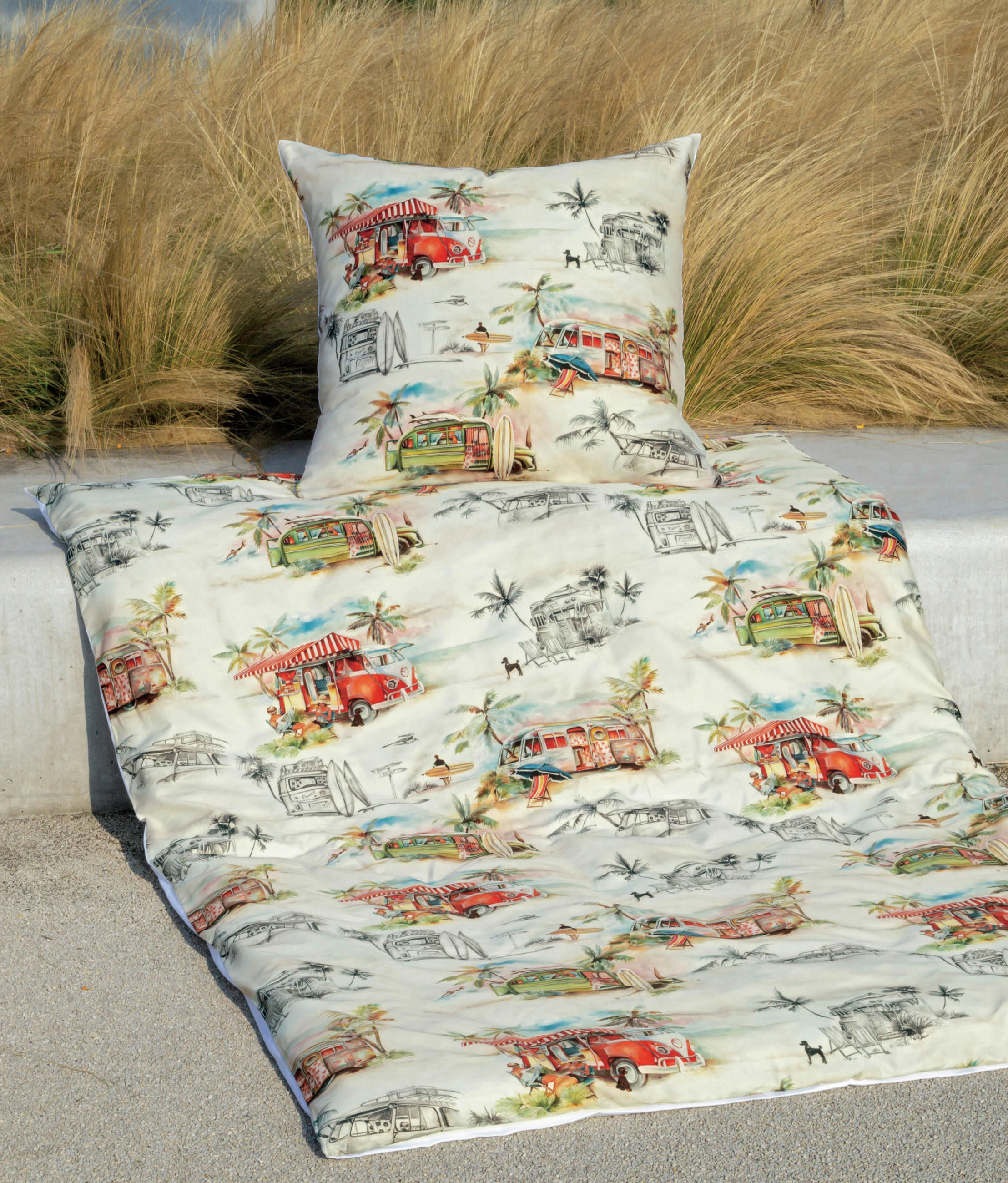 BETTWÄSCHE MODERN ART Makosatin 155/220 cm  - Multicolor, Trend, Textil (155/220cm) - Janine