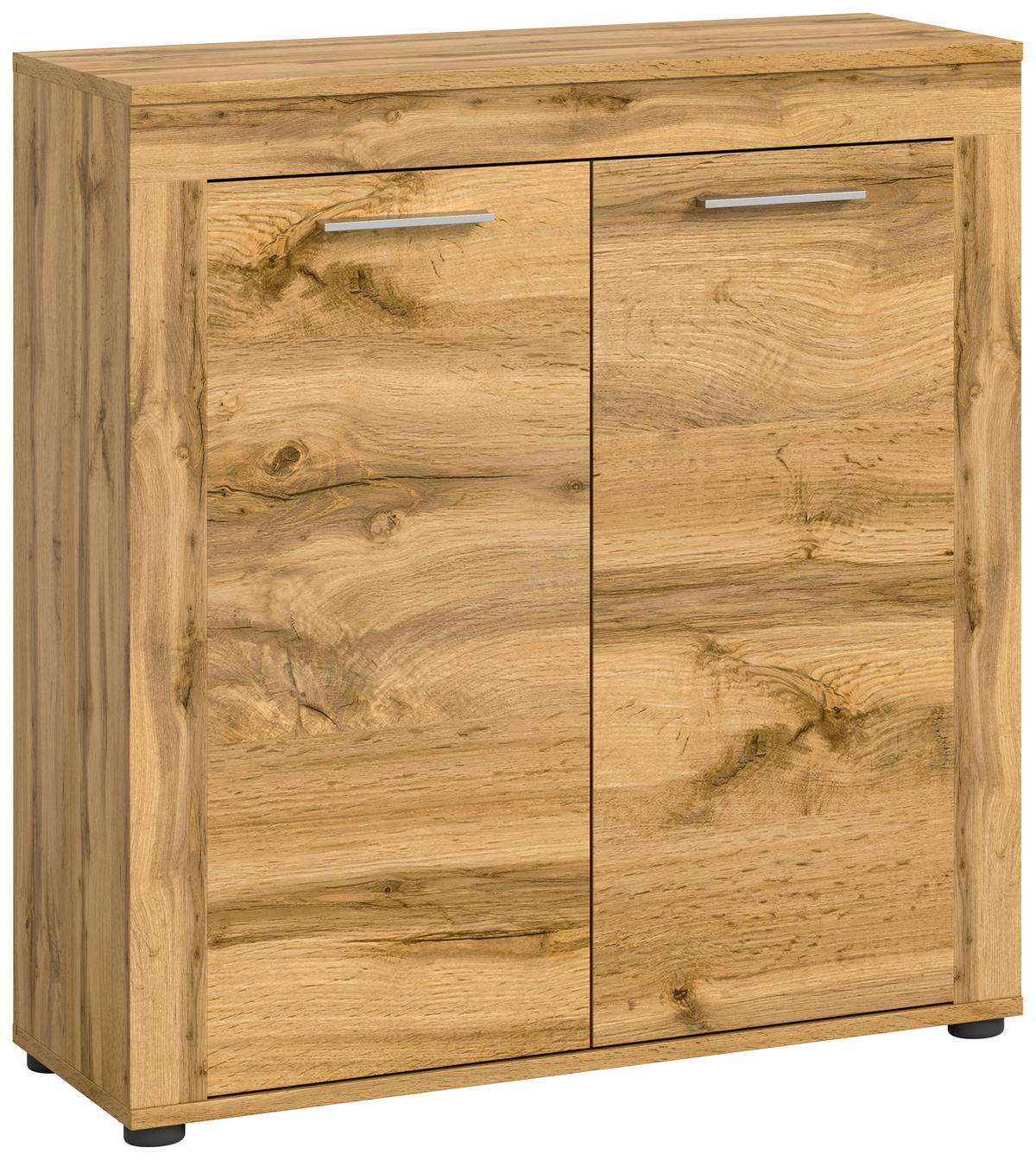 HIGHBOARD Jam  in 80/88/35 cm  - Eiche Wotan/Silberfarben, Design, Holzwerkstoff/Kunststoff (80/88/35cm) - MID.YOU