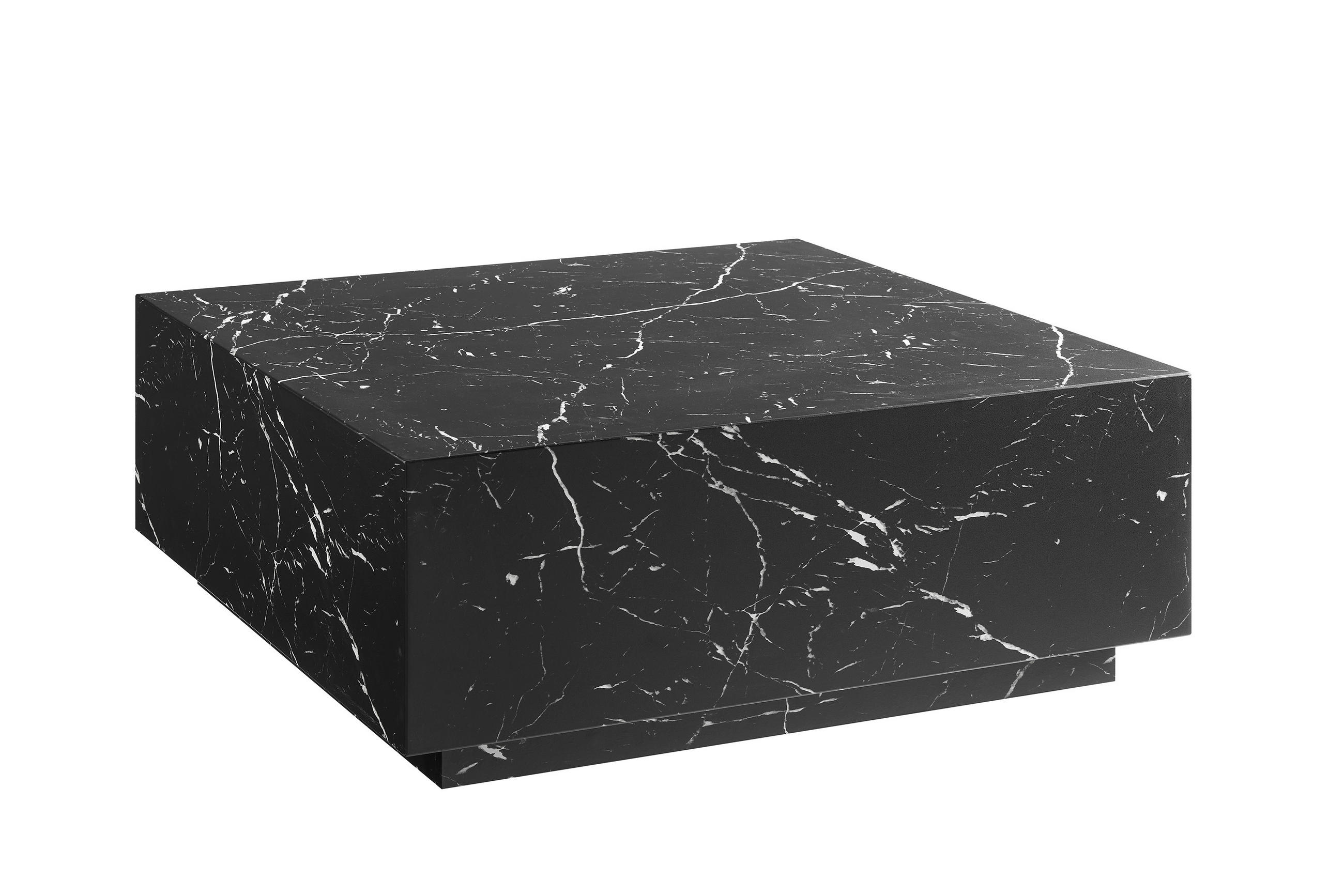 COUCHTISCH 90/90/35 cm quadratisch Schwarz  - Schwarz, Design, Holzwerkstoff (90/90/35cm) - Livetastic