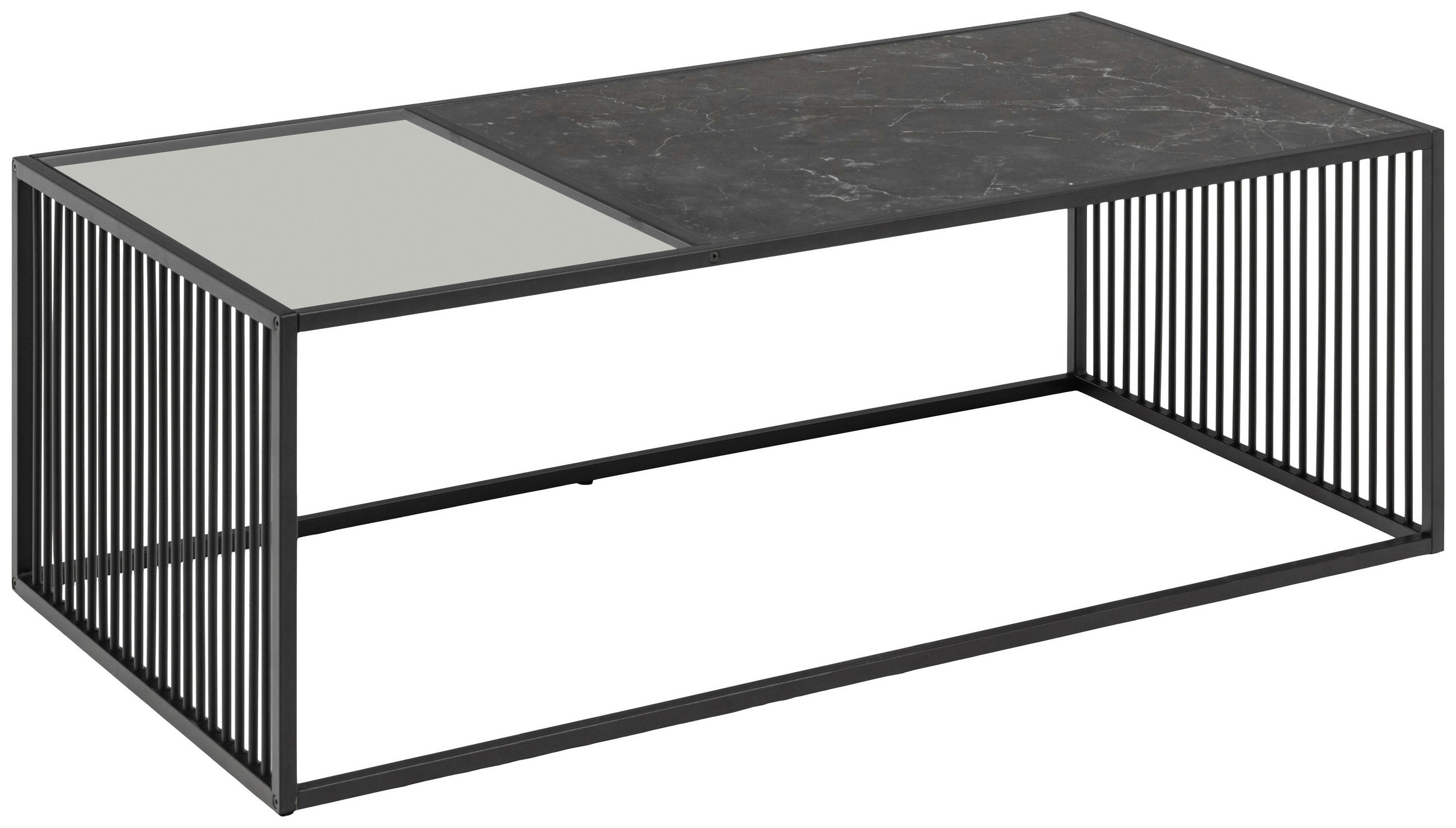 COUCHTISCH 120/60/40 cm rechteckig Schwarz  - Schwarz, Design, Glas/Holzwerkstoff (120/60/40cm) - MID.YOU