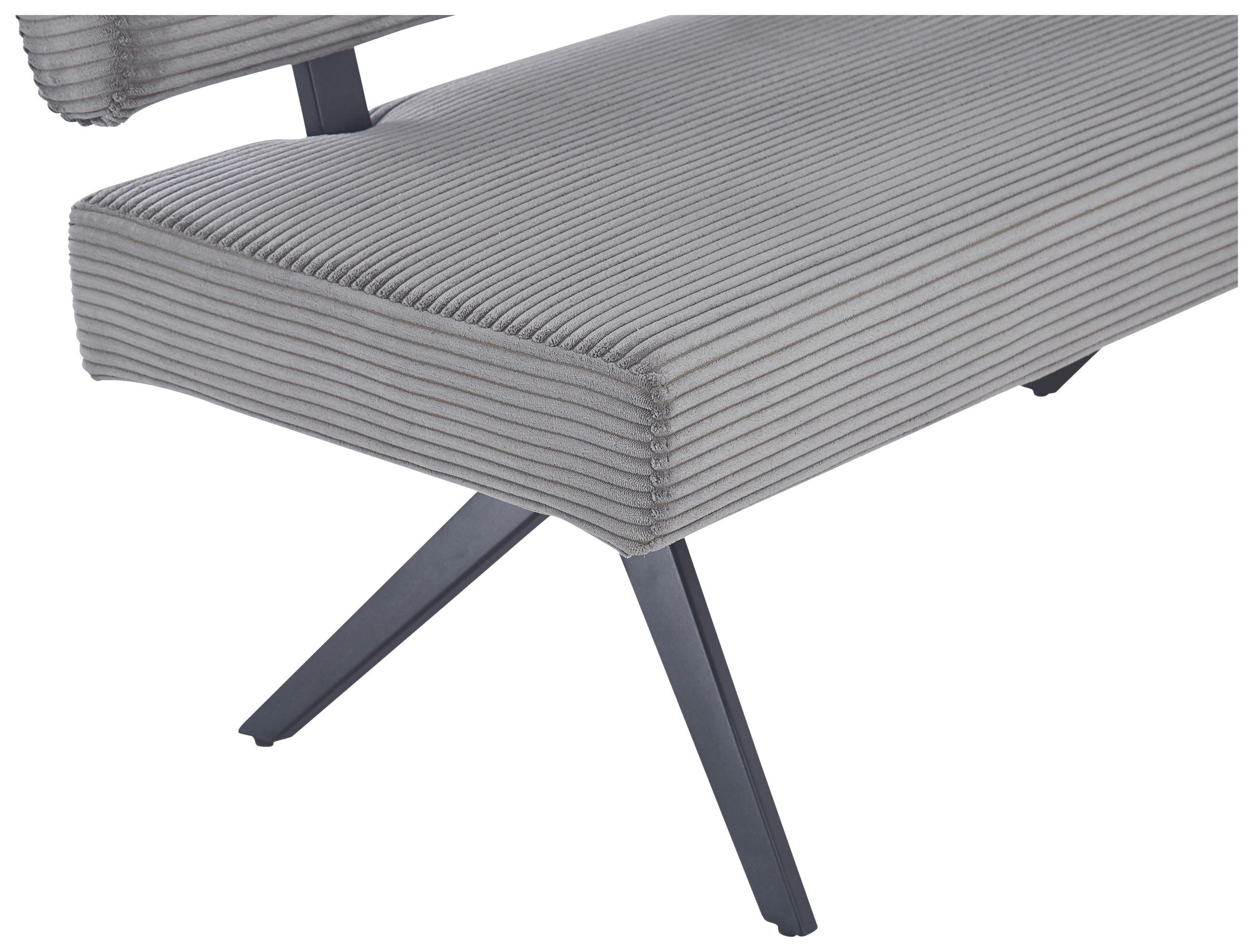 SITZBANK in Metall, Textil Dunkelgrau  - Dunkelgrau/Schwarz, KONVENTIONELL, Textil/Metall (140/90/62cm) - MID.YOU