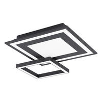 LED-TAKLAMPA Savatarila 2,7 W 45/45/7 cm  - vit/svart, Design, metall/plast (45/45/7cm) - Eglo