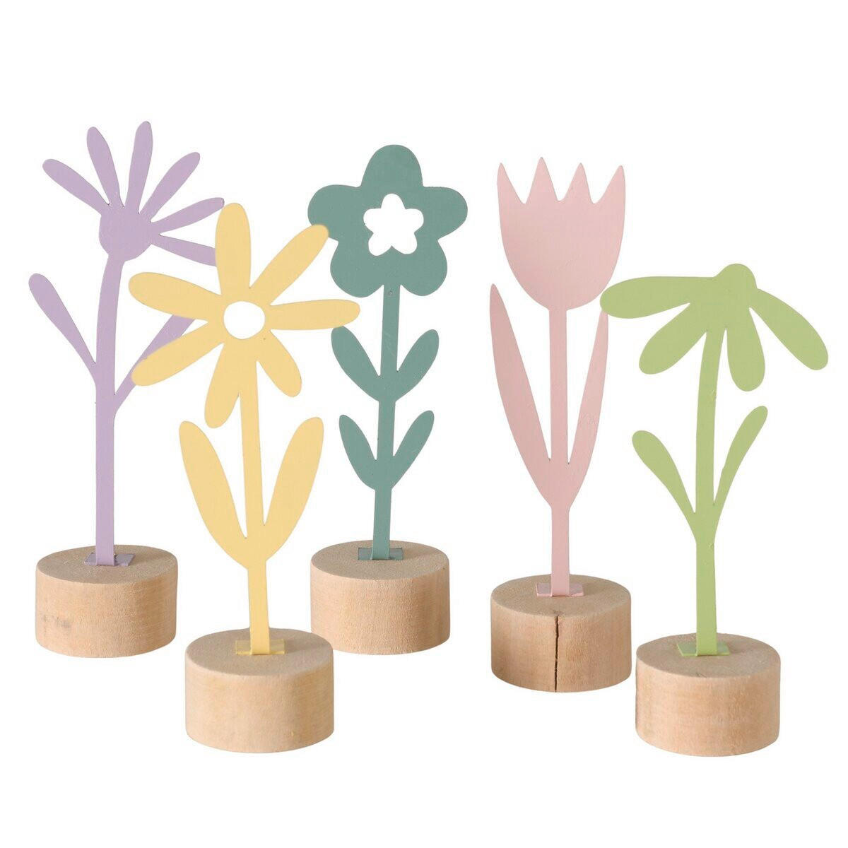 DEKOBLUME - Hellrosa/Gelb, LIFESTYLE, Metall (13/3,5/3,5cm)