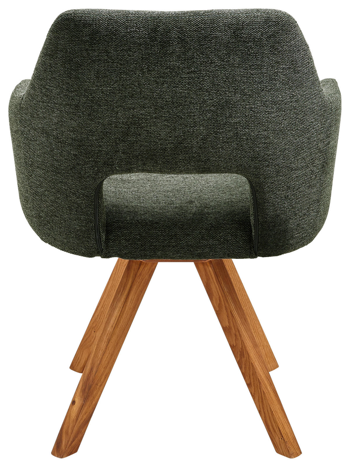 ARMLEHNSTUHL  in Webstoff  - Eichefarben/Olivgrün, Design, Holz/Textil (57/84/57cm) - Voleo