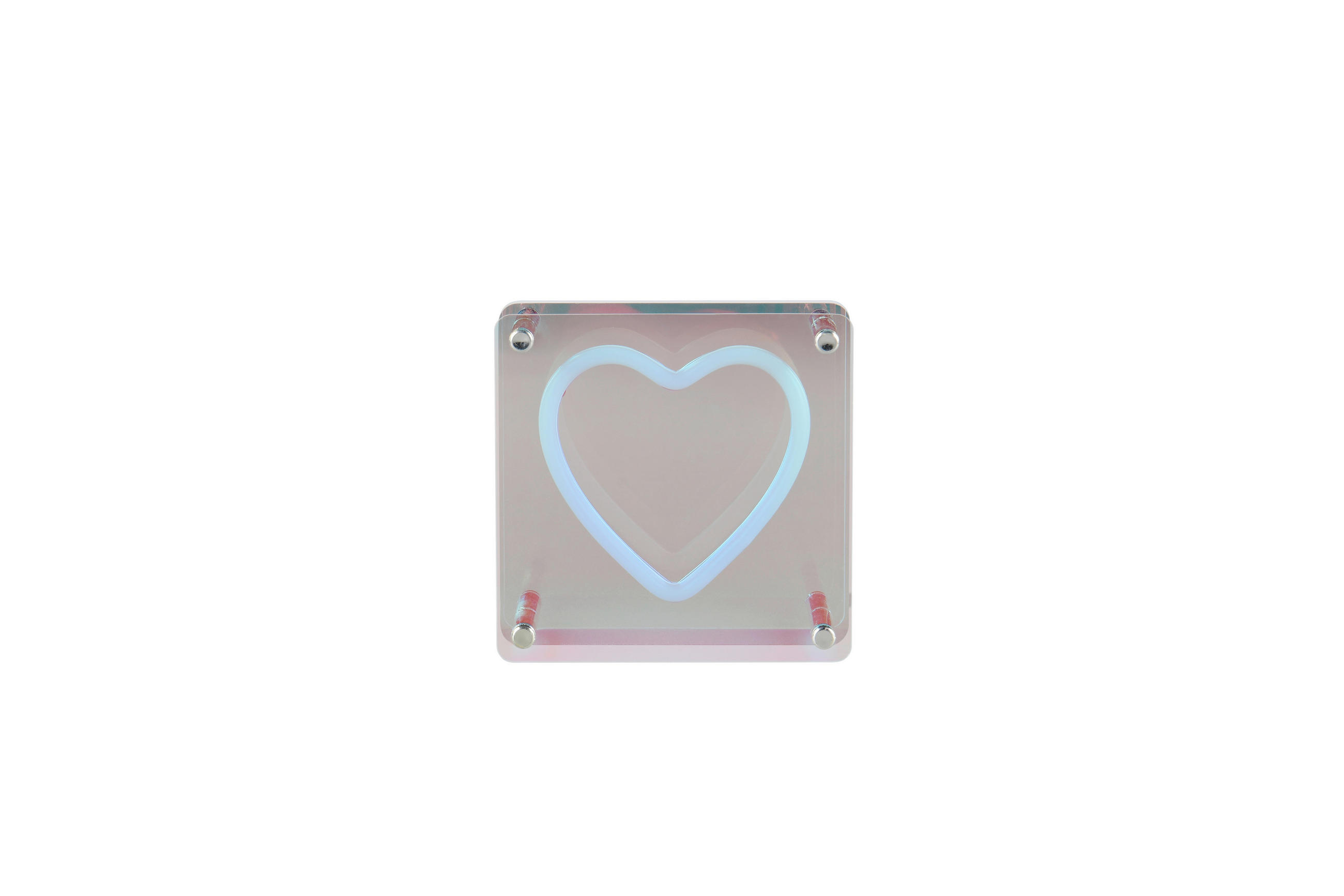LED-TISCHLEUCHTE Querido  - Transparent/Weiß, LIFESTYLE, Kunststoff (14,5/14,5/5cm)