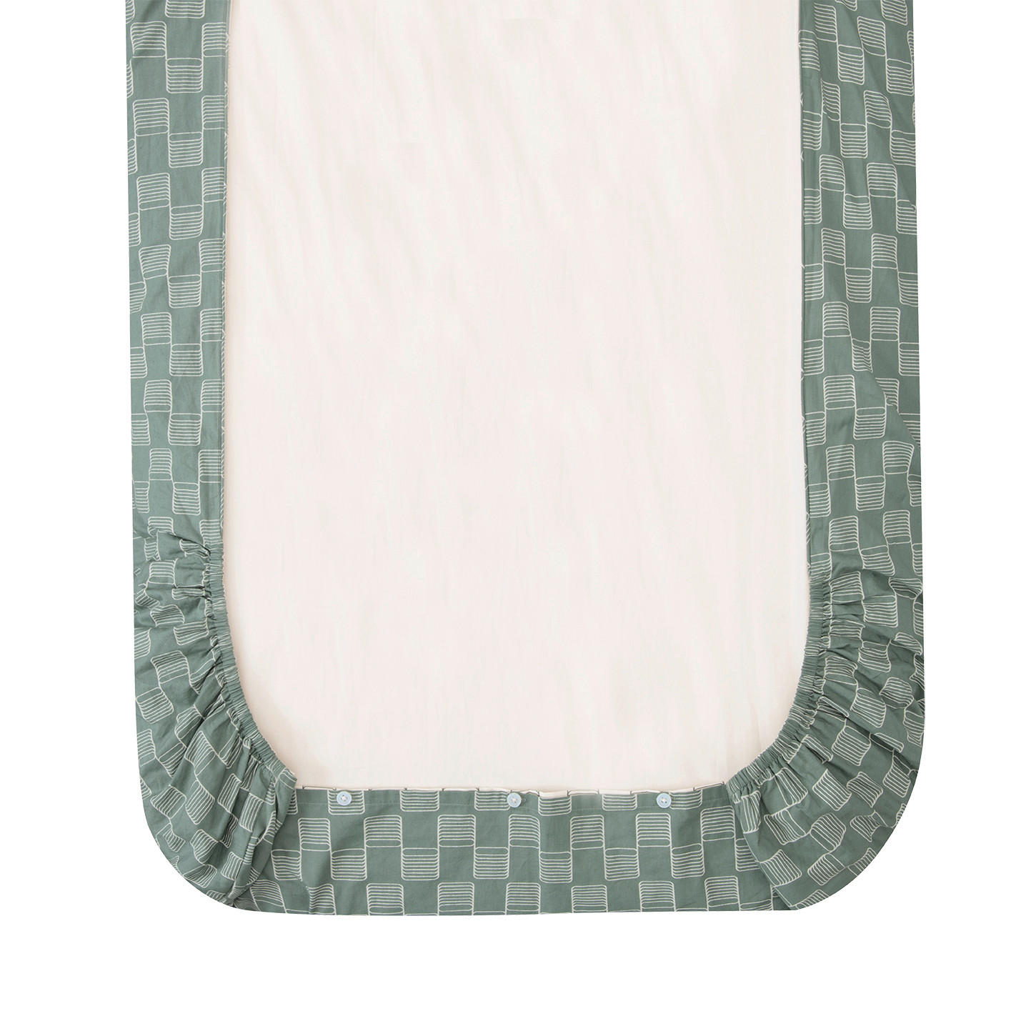 BABYBETTWÄSCHE 140/200 cm  - Dunkelgrün/Weiß, Basics, Textil (140/200cm) - Witlof for Kids