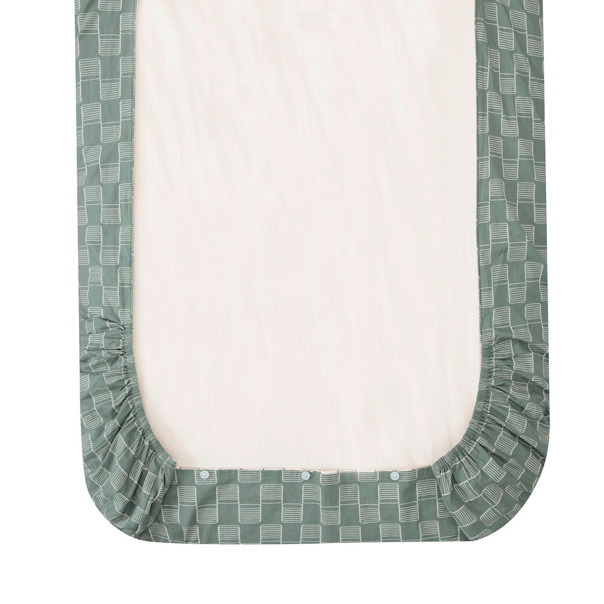 BABYBETTWÄSCHE 100/135 cm  - Dunkelgrün/Weiß, Basics, Textil (100/135cm) - Witlof for Kids