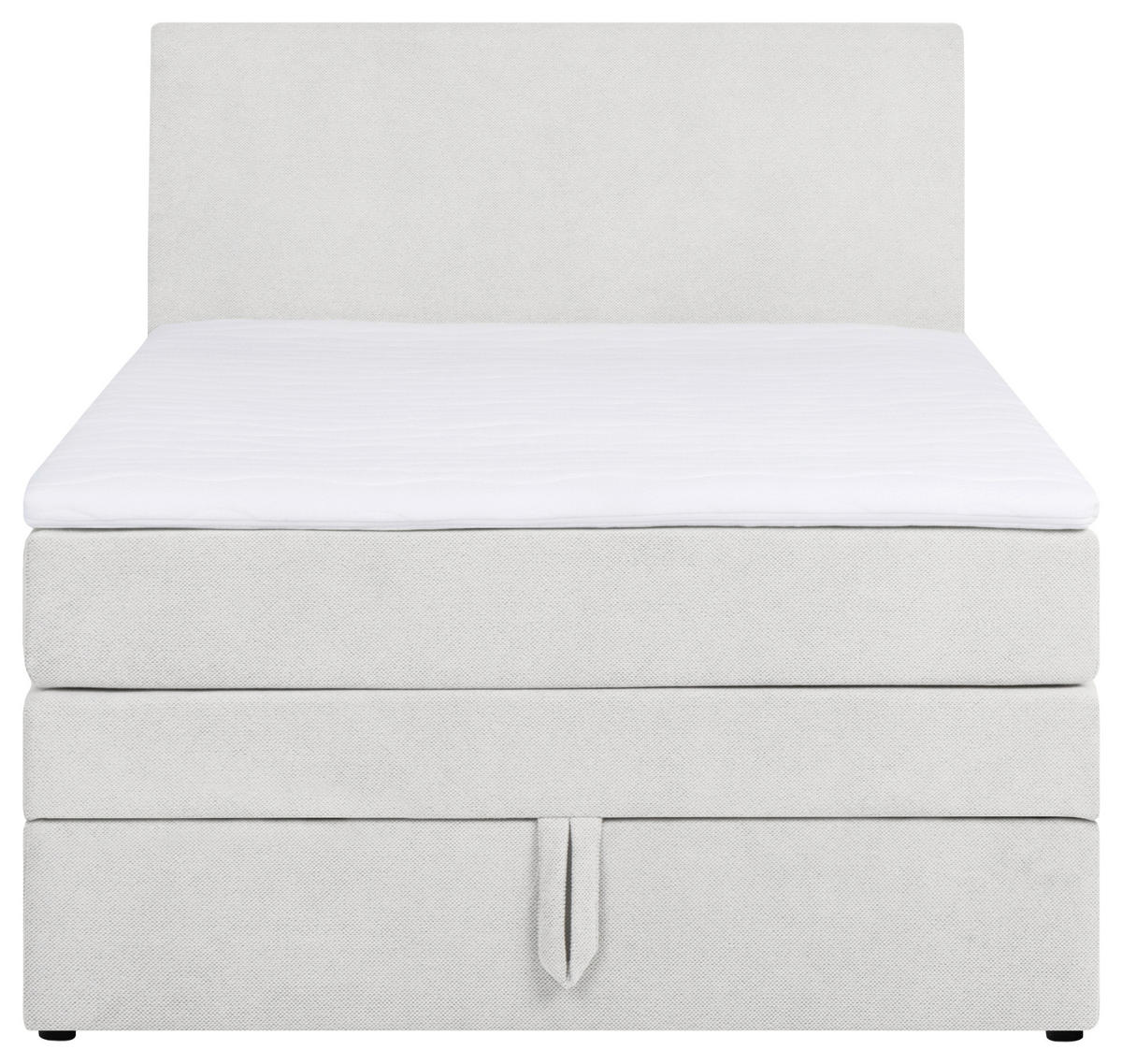 BOXSPRINGBETT 140/200 cm  in Hellgrau  - Hellgrau/Schwarz, KONVENTIONELL, Holz/Kunststoff (140/200cm) - MID.YOU