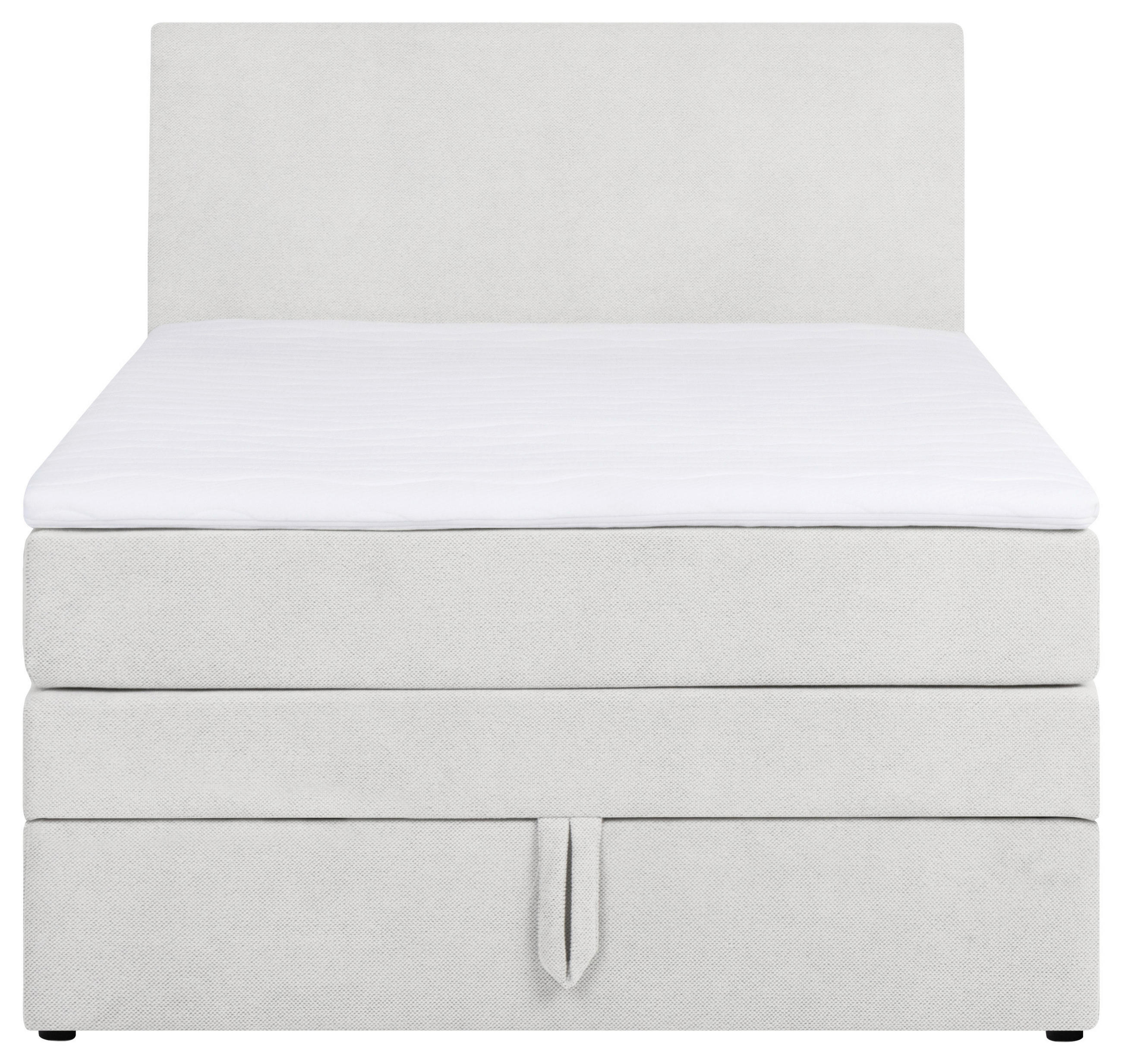 Thumbnail - Mid.you Boxspringbett, Hellgrau, Textil, Tanne, H4, 7-Zonen, Höhe ca. 17 cm, 90x200 cm, gepolstertes Kopfteil, in versch...