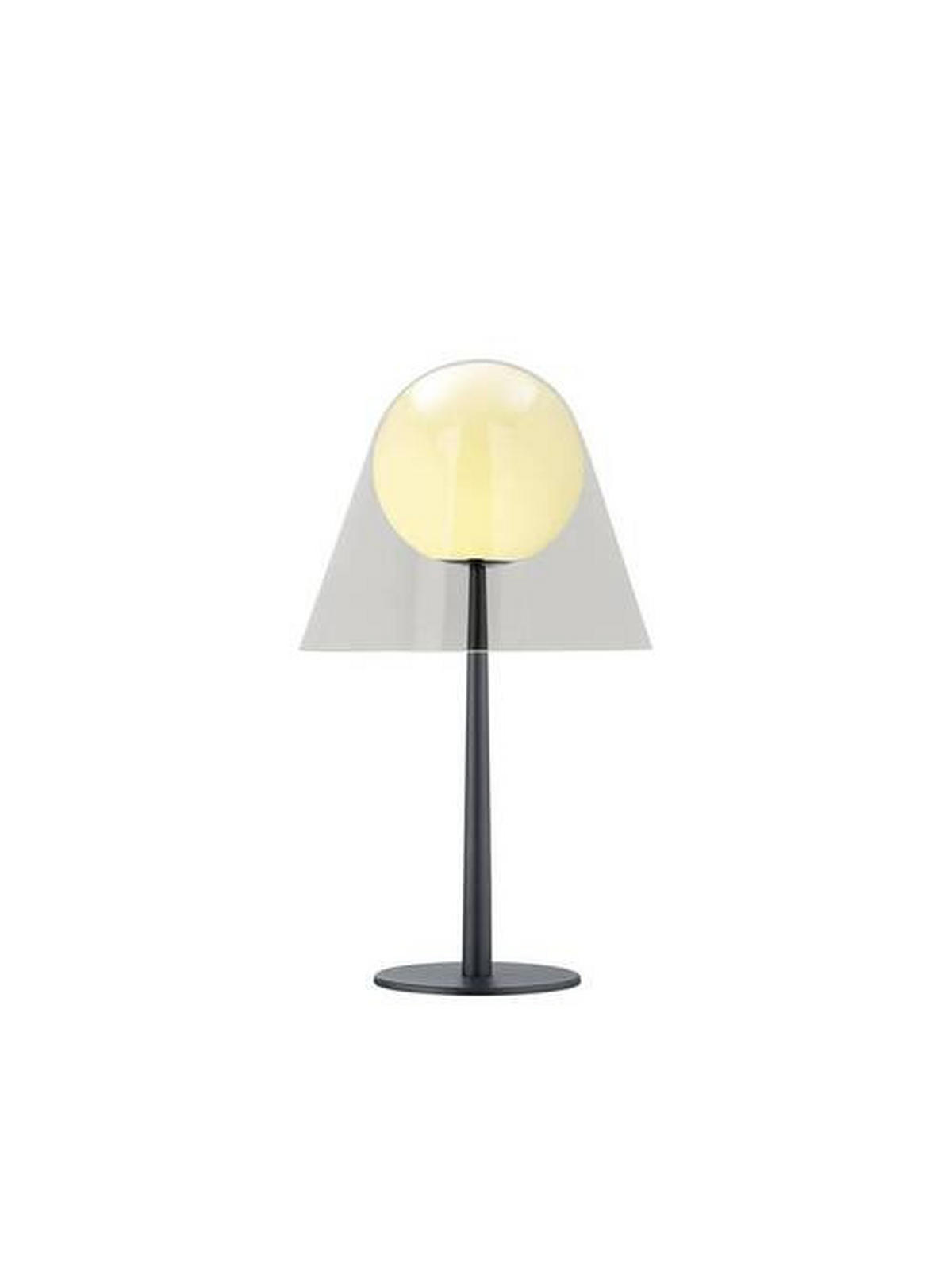 TISCHLEUCHTE 26/46 cm   - Cognac/Schwarz, Design, Glas/Metall (26/46cm) - Hell