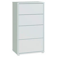 BYRÅ 55/99/35 cm  - ljusgrå/silver, Trend, trämaterial/plast (55/99/35cm) - Carryhome