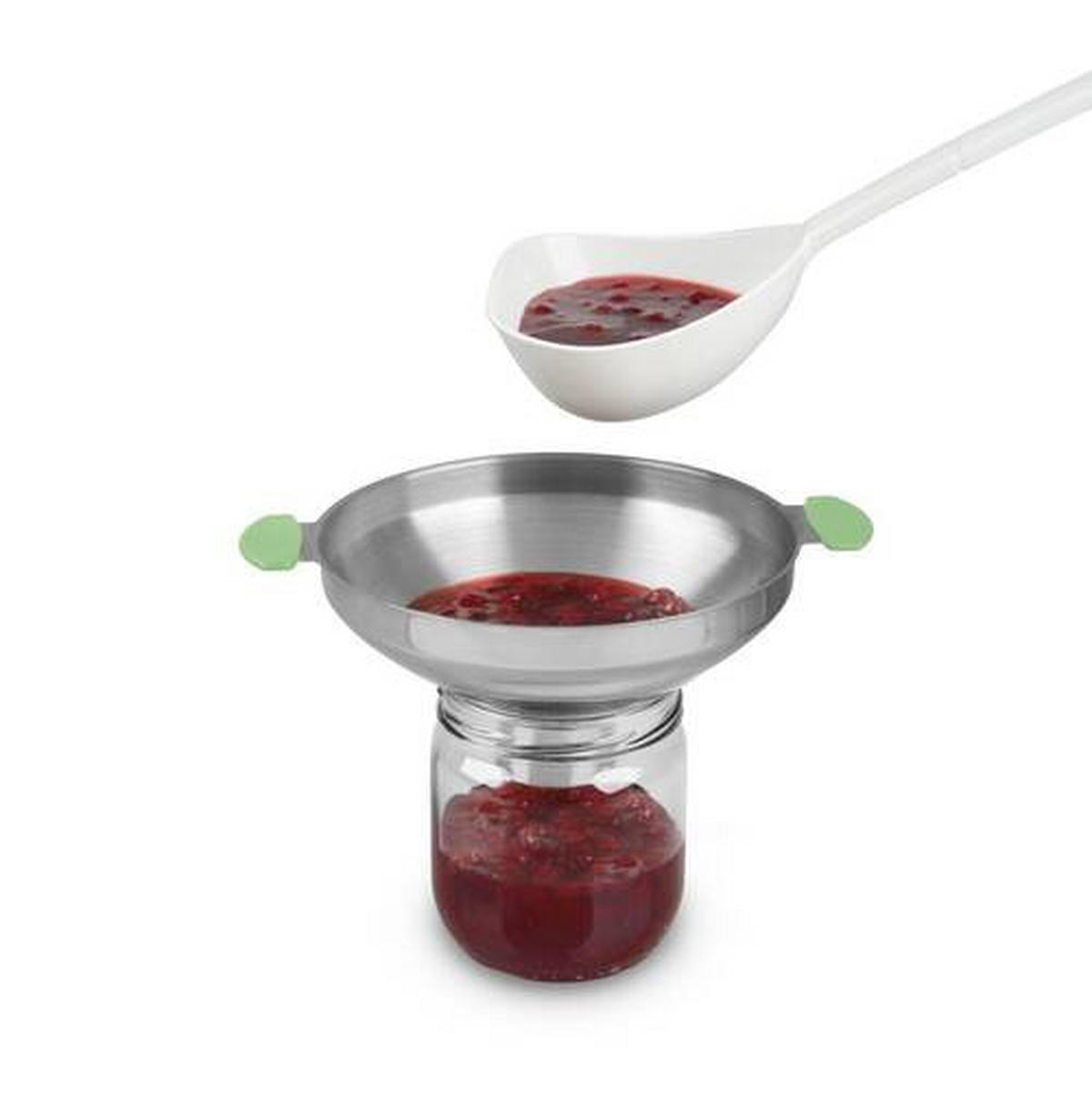 TRICHTER   - Grau/Grün, Basics, Kunststoff/Metall (13cm) - Dr.Oetker