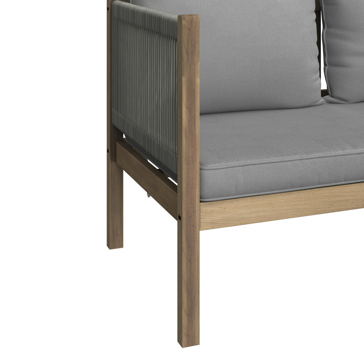 LOUNGEGARNITUR   Akazie vollmassiv  - Anthrazit/Teakfarben, MODERN, Holz/Kunststoff - Ambia Garden