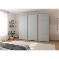 SCHWEBETÜRENSCHRANK  in Grau  - Alufarben/Grau, KONVENTIONELL, Holzwerkstoff/Metall (242/223/68cm) - Novel
