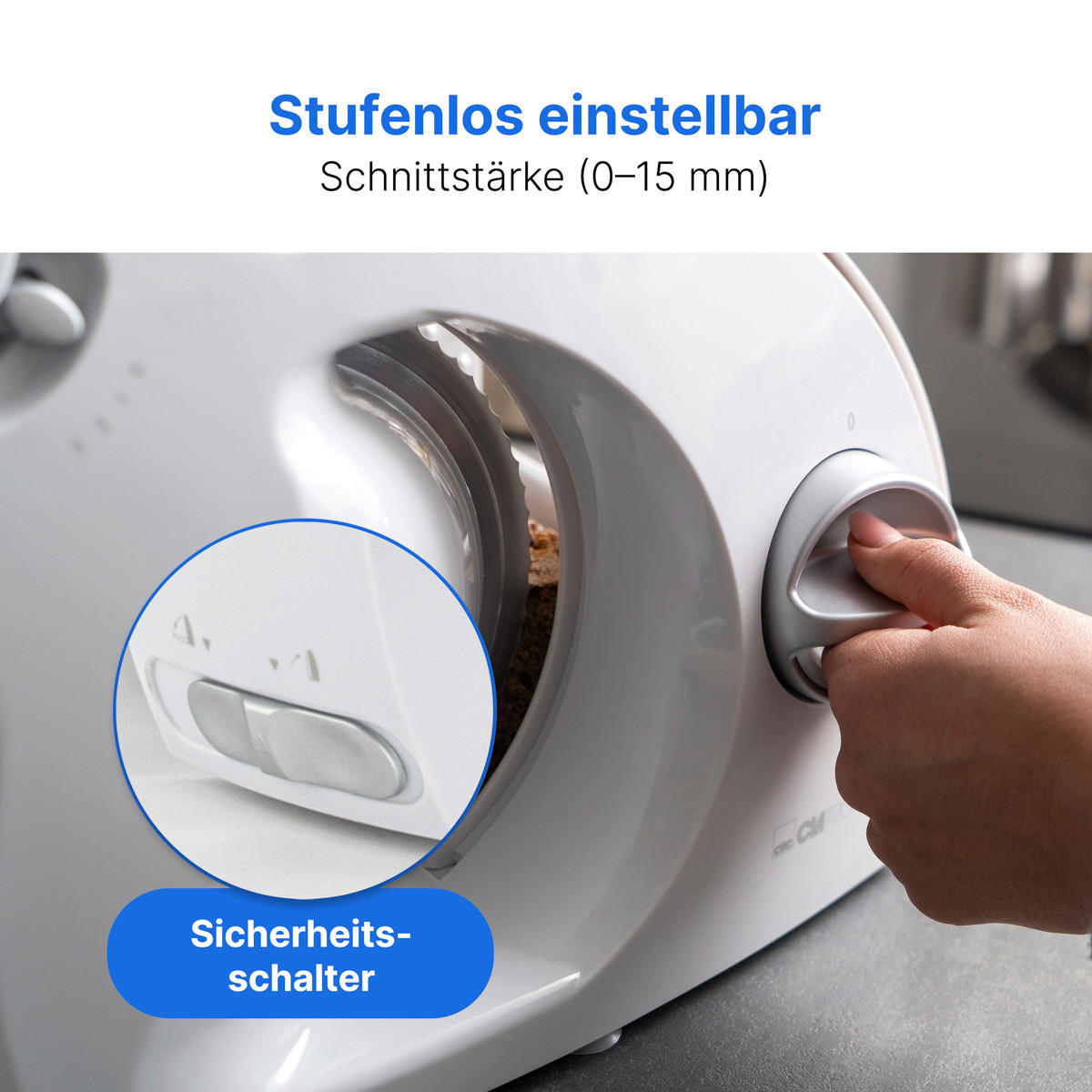 ALLESSCHNEIDER   - Weiß, Kunststoff/Metall (29,5/24/33,5cm) - Clatronic