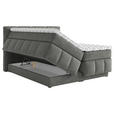 BOXSPRINGBETT 180/200 cm  in Dunkelgrau  - Dunkelgrau/Schwarz, KONVENTIONELL, Kunststoff/Textil (180/200cm) - Carryhome