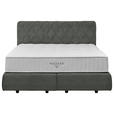 BOXSPRINGBETT 180/200 cm  in Grau  - Schwarz/Grau, Design, Kunststoff/Textil (180/200cm) - Johann Jakob